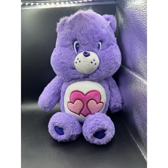 Care Bear Harmony Bear 12" Plush Purple Hearts from Miniso Clean - Picture 2 of 3